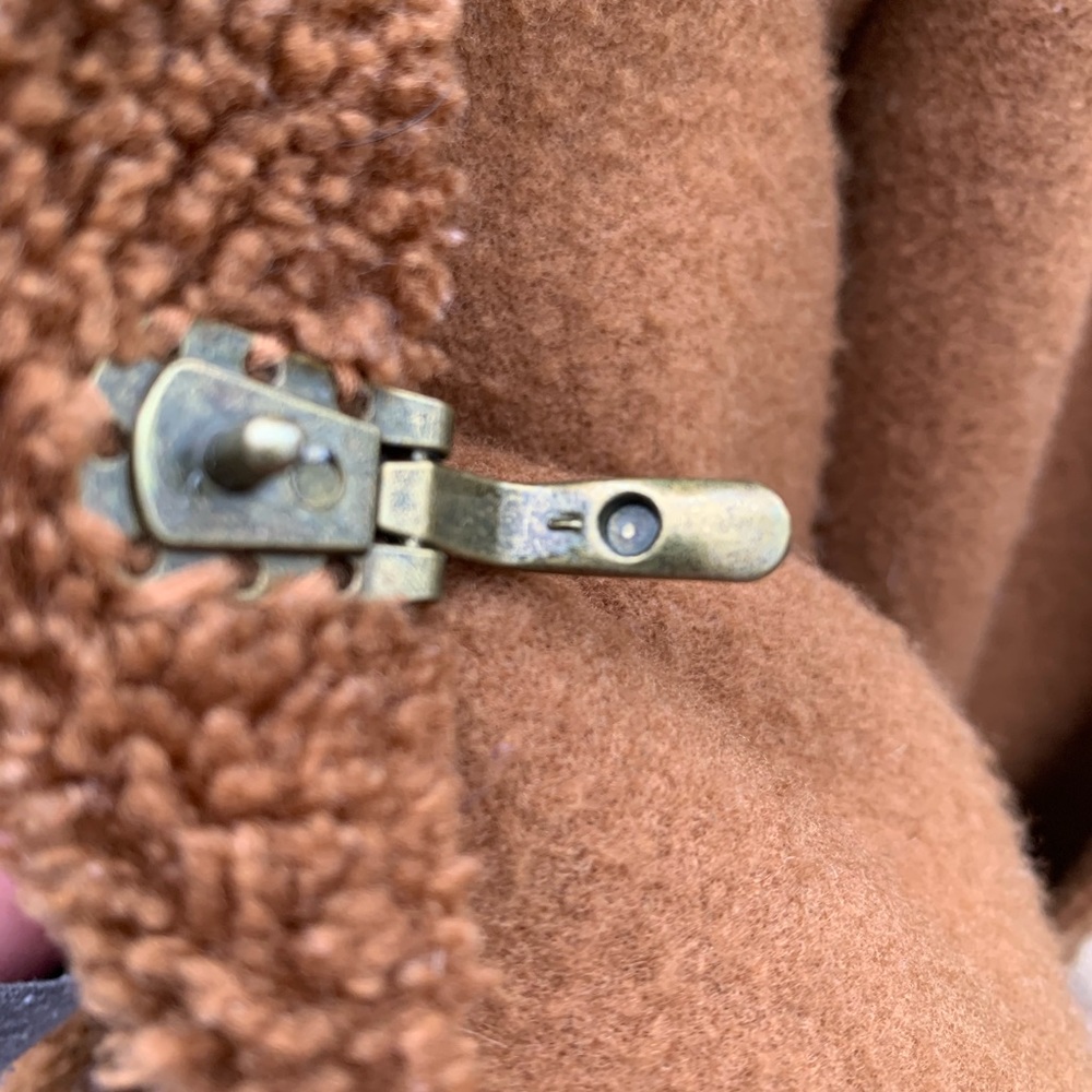 NWOT Max Studio Hooded Faux Shearling Knit Jacket/Teddy Coat - Picture 14 of 16